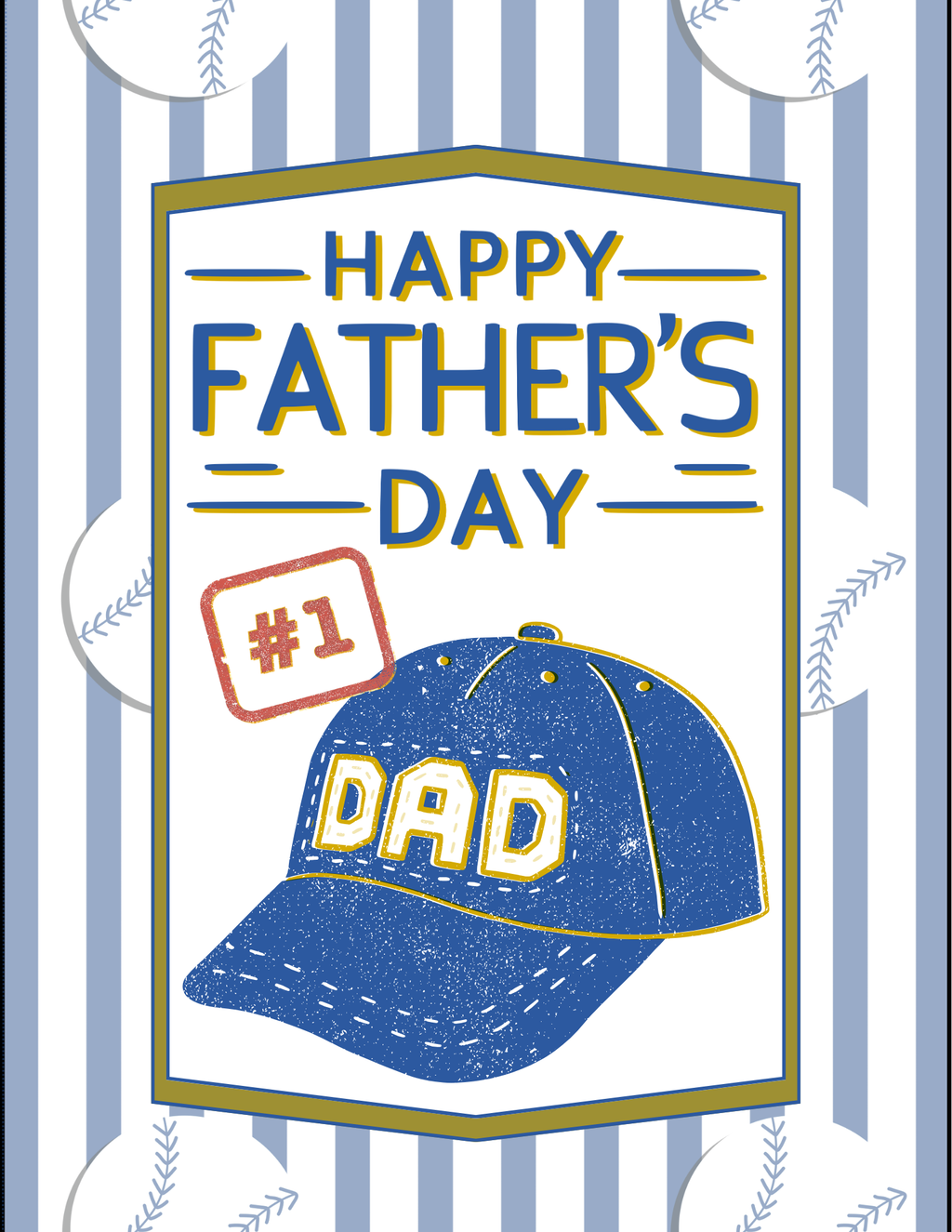 "Baseball" Father's Day Card