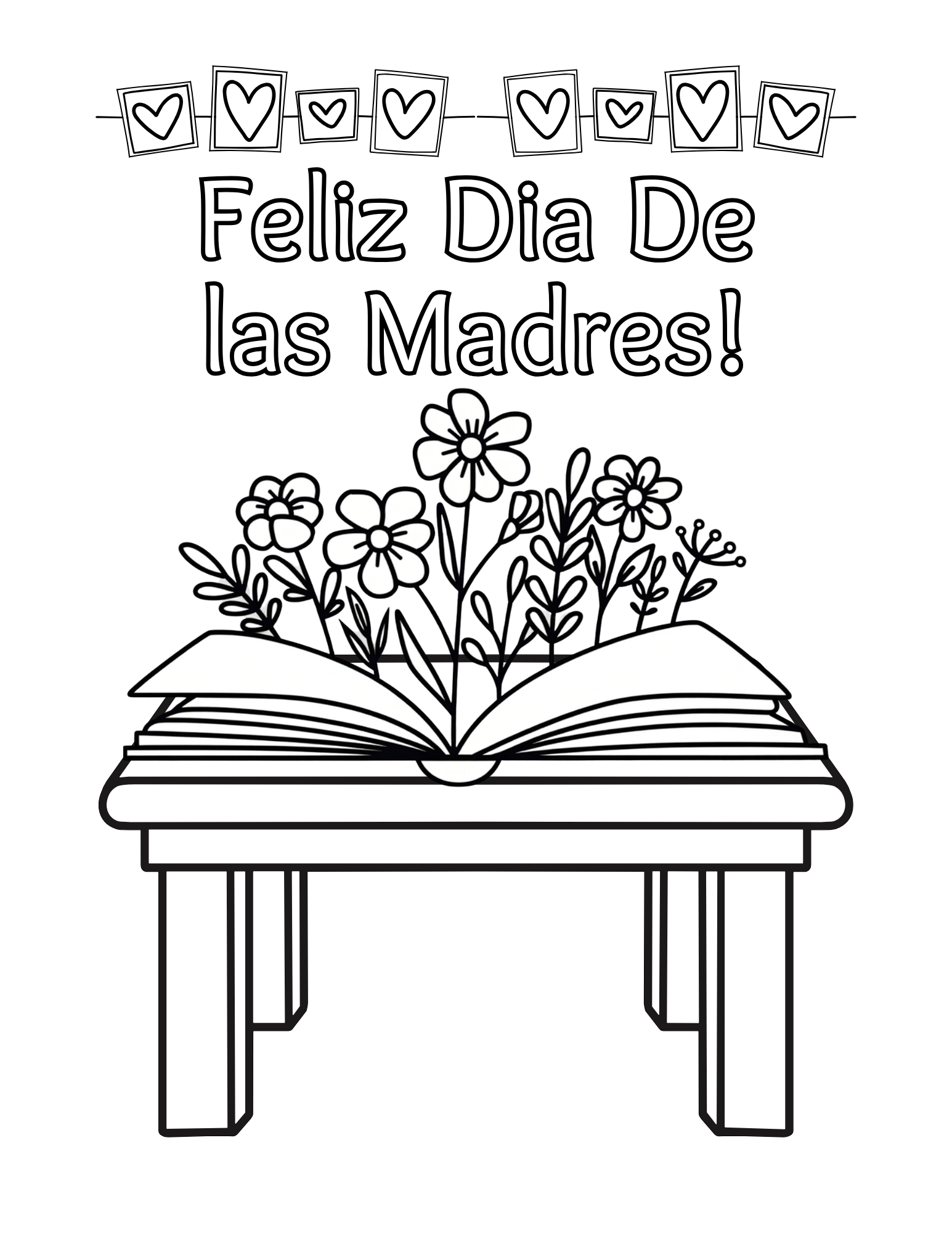 20 Simple Mother's Day Coloring Sheets for children. Seasonal, Holiday Printables