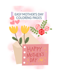 20 Simple Mother's Day Coloring Sheets for children. Seasonal, Holiday Printables