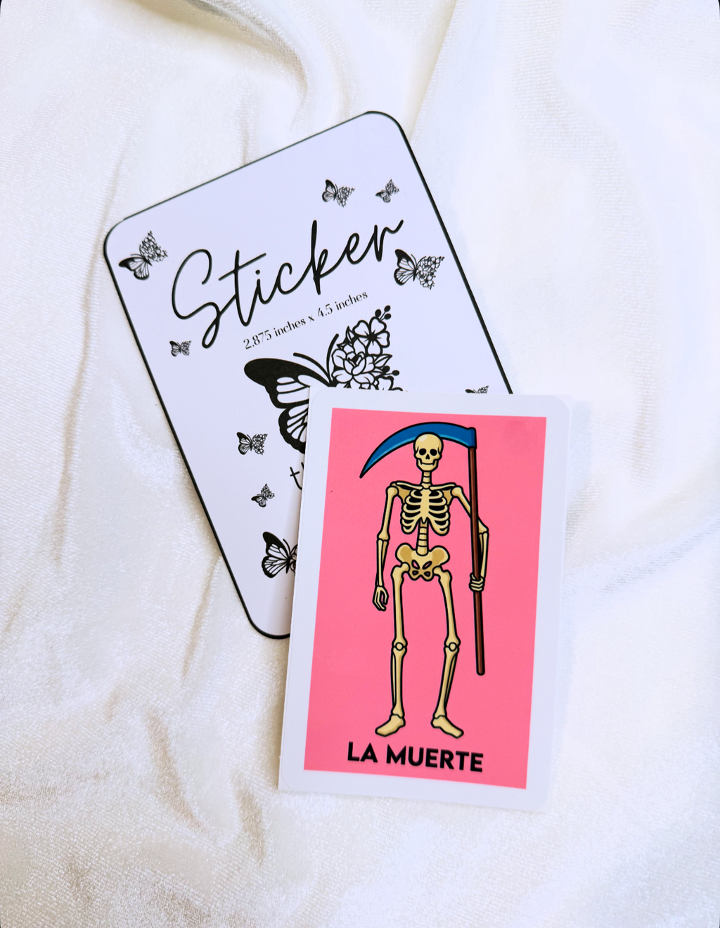 Loteria inspired “La Muerte” Sticker | Approximately 3in. x 4.5in